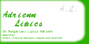 adrienn lipics business card